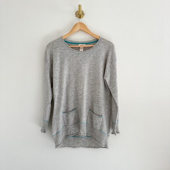 Sundance Cashmere Front Pockets Pullover Sweater Gray XS - Picture 1 of 7